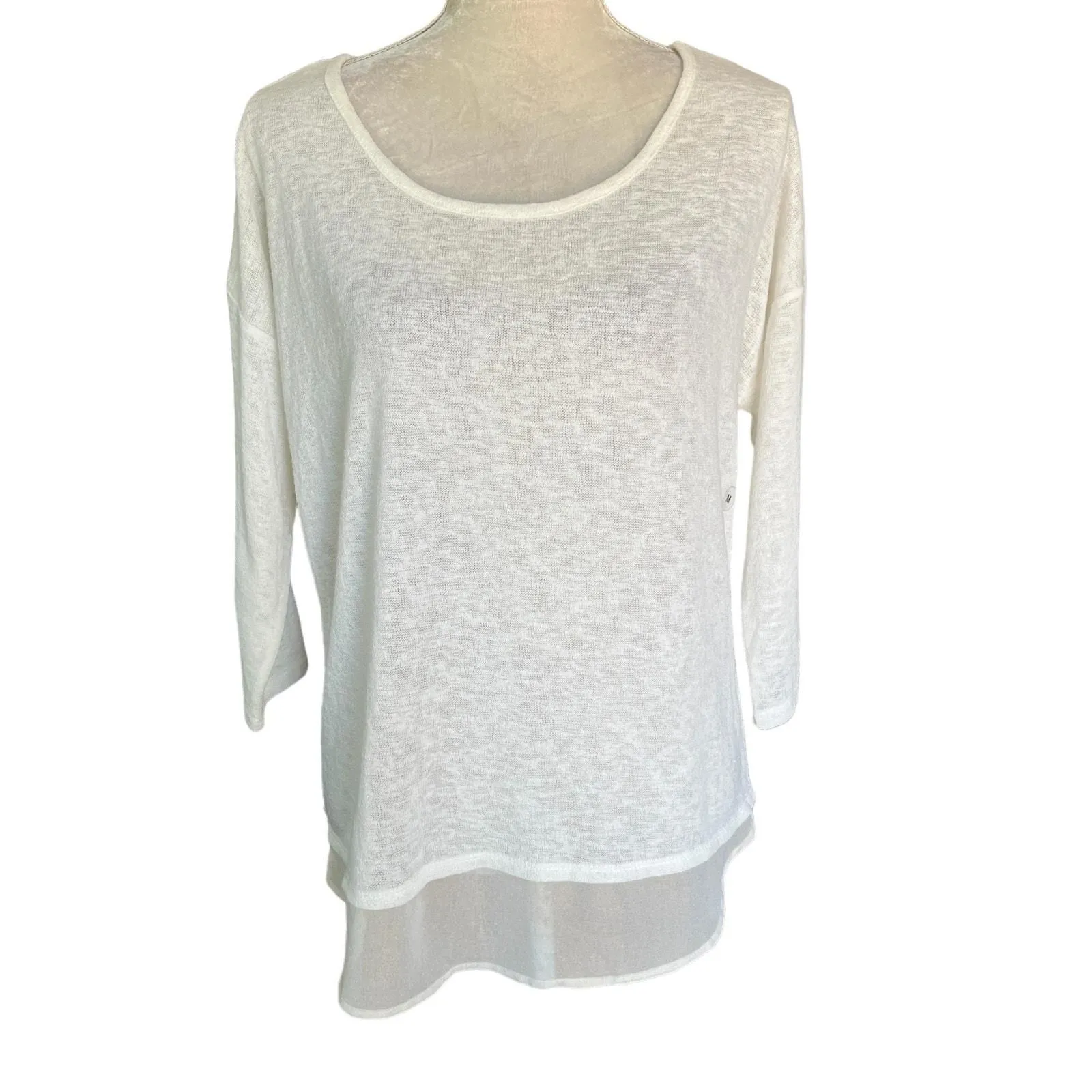 Product image for Soho Sweater Top Cream Medium Lightweight New - Soho