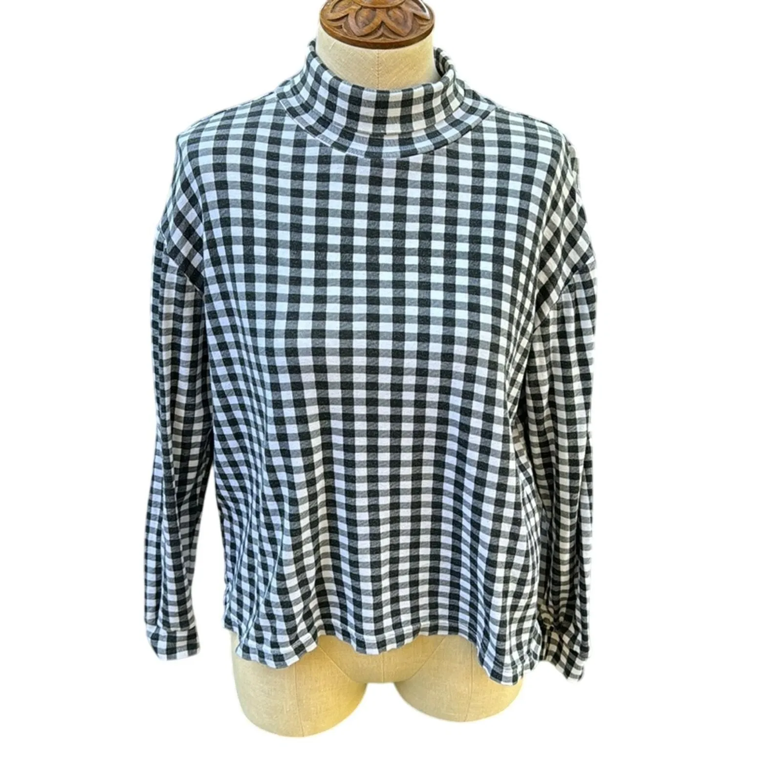 Product image for Vintage High Sierra Mock Turtleneck Black and White Top Women’s size Medium - Tops - Pre-owned - Good - High Sierra