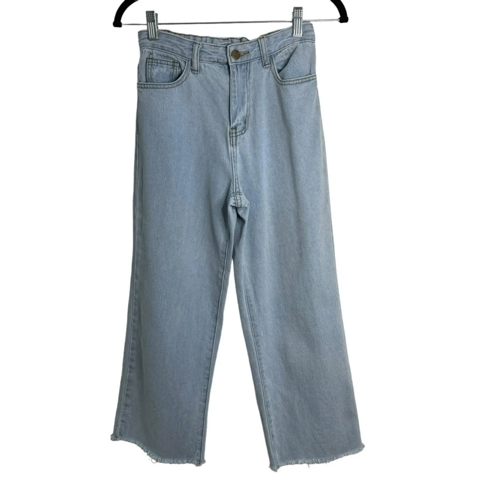 Product image for Princess Polly High Rise Wide Leg Y2K Elastic Waist Jeans - pre-owned---good - Princess Polly