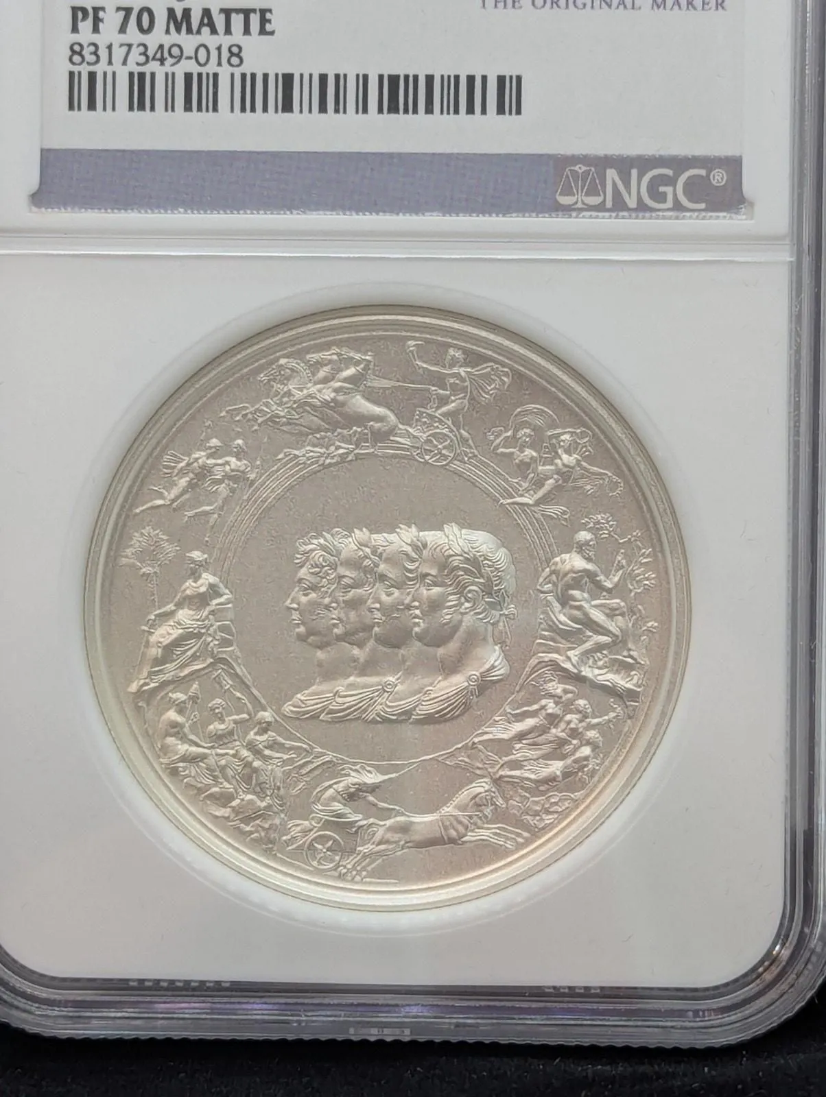 Product image for NGC PF70 2024 Royal Mint 2oz Silver Matte Waterloo Medal Allied Leader First Day - Coins, non-U.S. currency