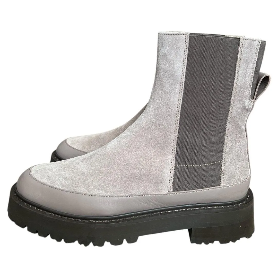 Product image for MANSUR GAVRIEL Soma Cipria Suede Lugged Boots, IT40/US10 SRP: $595 - Mansur Gavriel