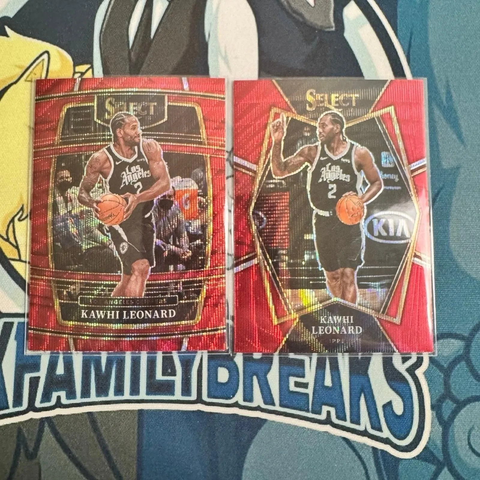 Product image for Kawhi Leonard Red Prizm Wave Select 2021 Concourse and Premier Level Tmall NBA