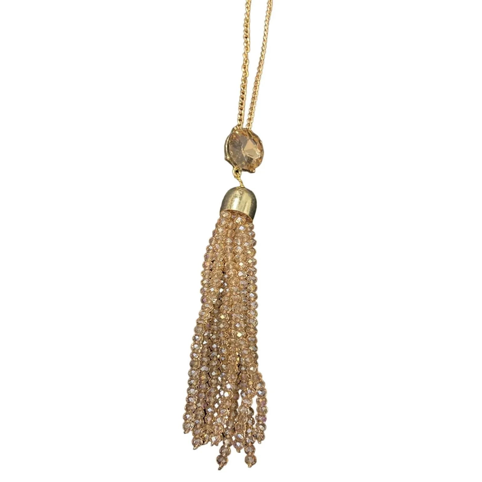 Product image for Loft gold tassel necklace 