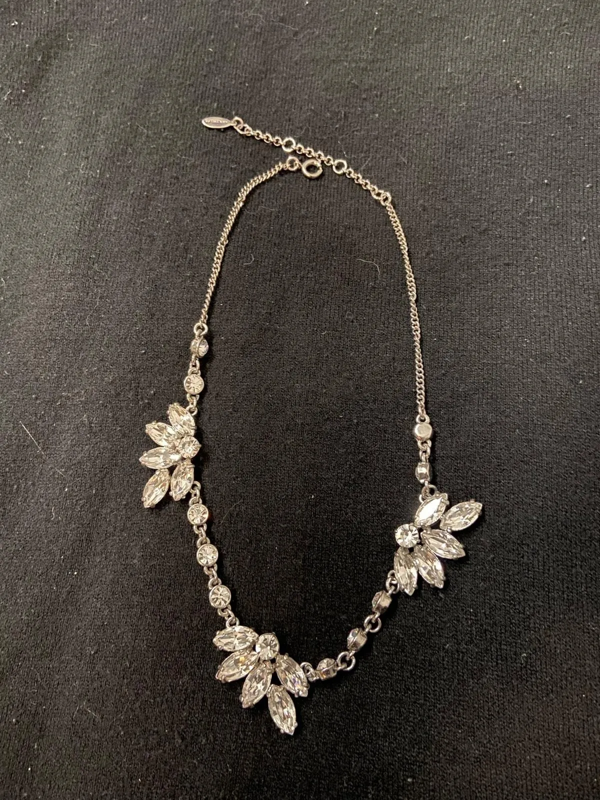Product image for Ann Taylor silver toned crystal statement necklace