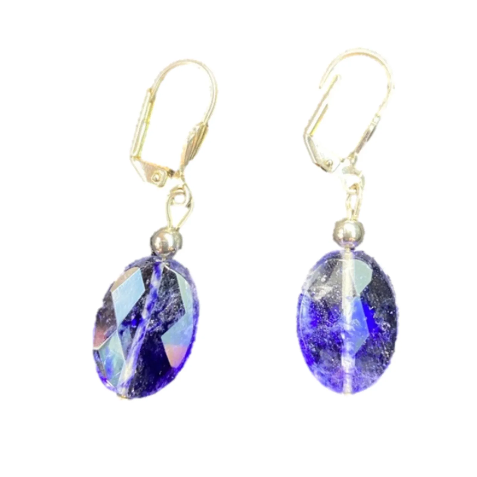 Product image for Purple stone dangle earrings