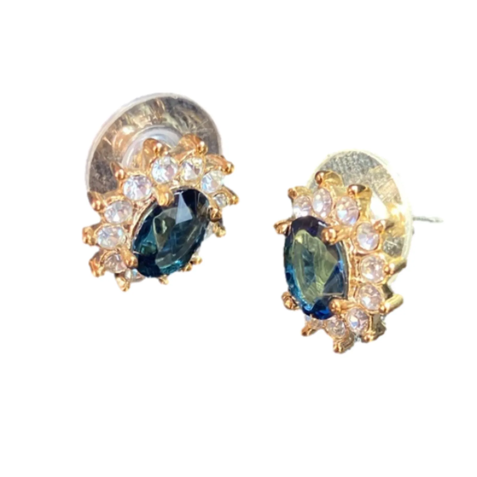 Product image for Oval halo stud earrings