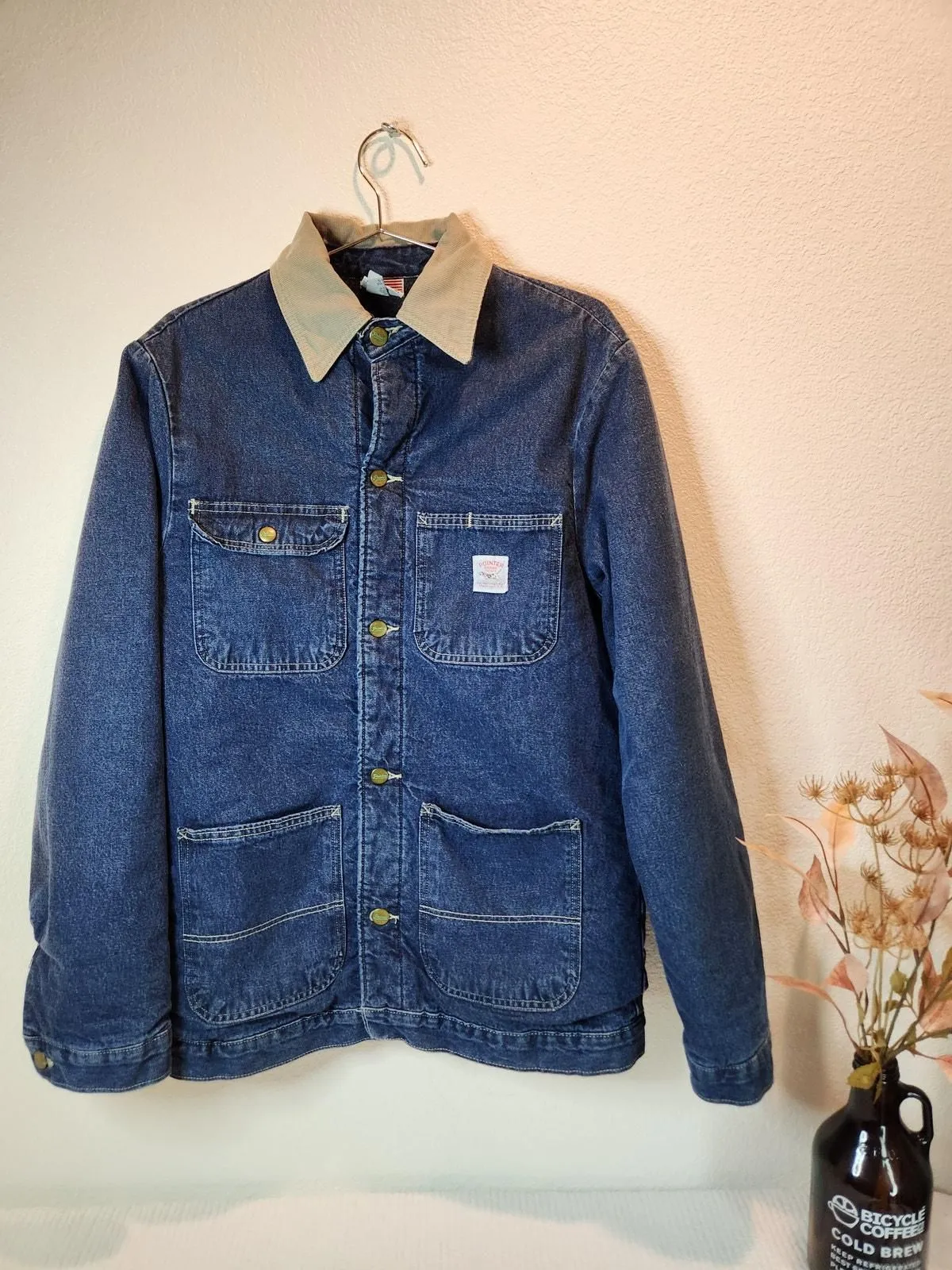 Product image for Pointer Brand L.C. King Blanket Lined Chore Jacket USA Made M Workwear Denim - pre-owned---excellent - Pointer Brand