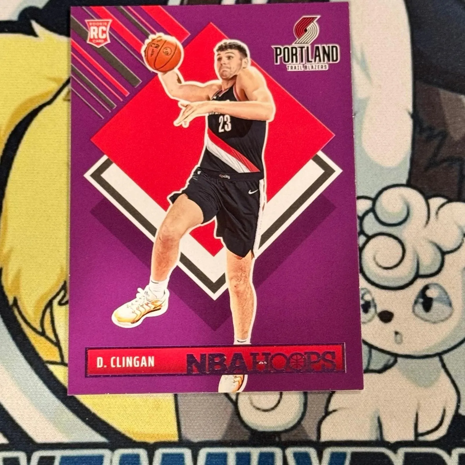 Product image for Donovan Clinghan Purple Rookie Tribute NBA Hoops Portland Trailblazers