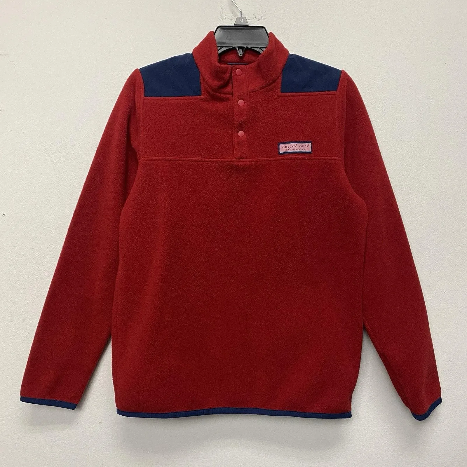 Product image for Vineyard Vines Men Fleece Pullover Sweatshirt XL Blue Red Sweater Spring Outdoor - Tops - pre-owned---excellent - Vineyard Vines