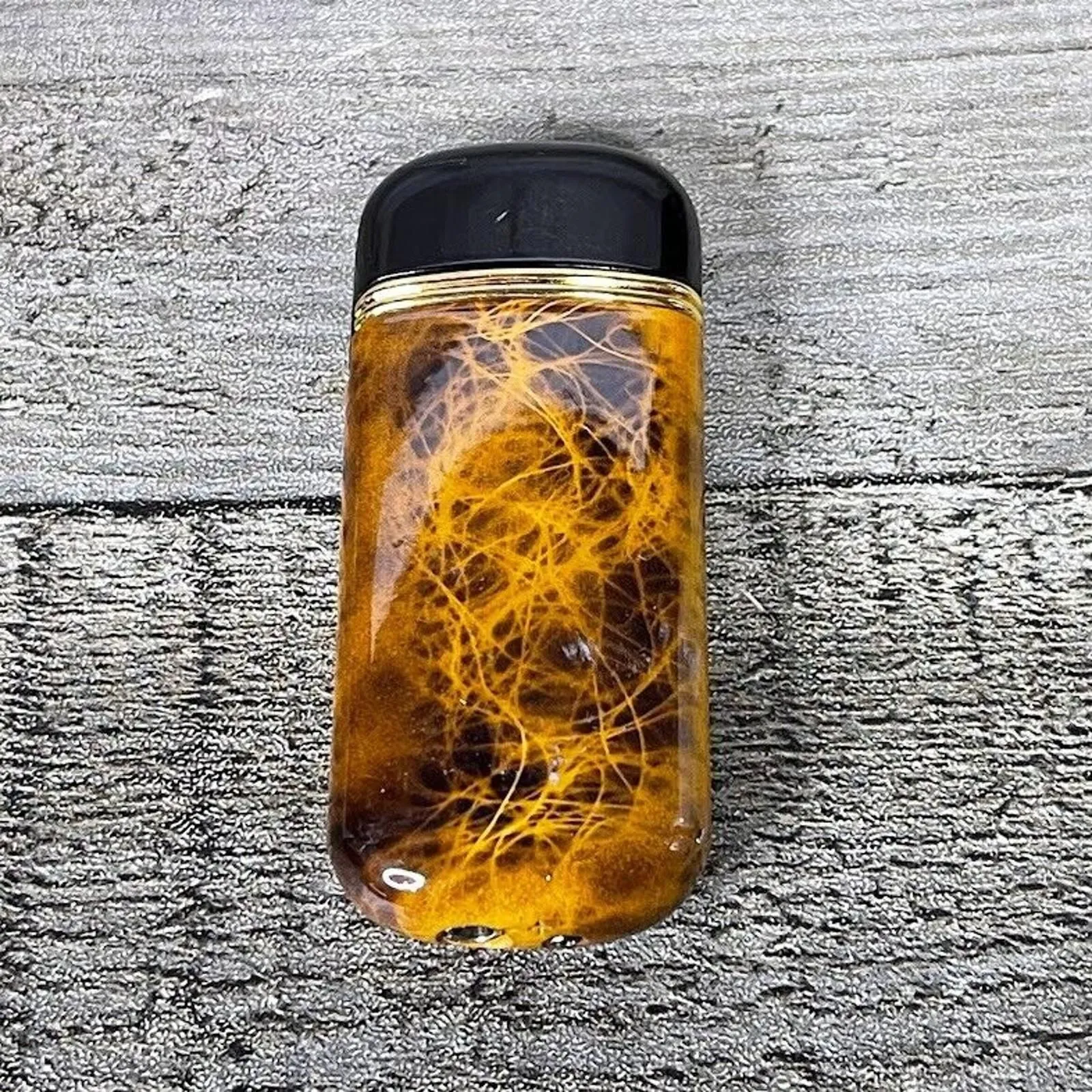 Product image for Vintage Colibri Abstract Orange, Black and Gold Trim For Parts As Is