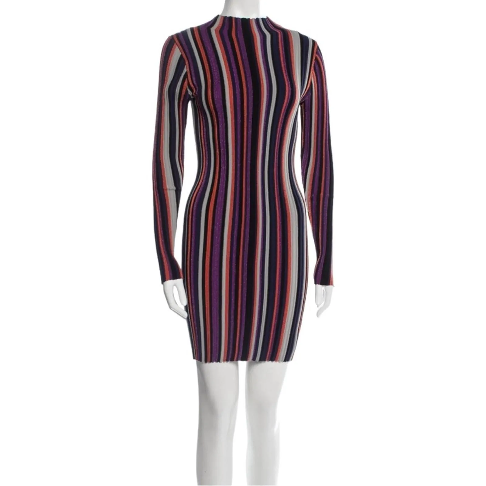 Product image for Ronny Kobo Striped Knee Length Bodycon Dress XS - pre-owned---good - Ronny Kobo Collection