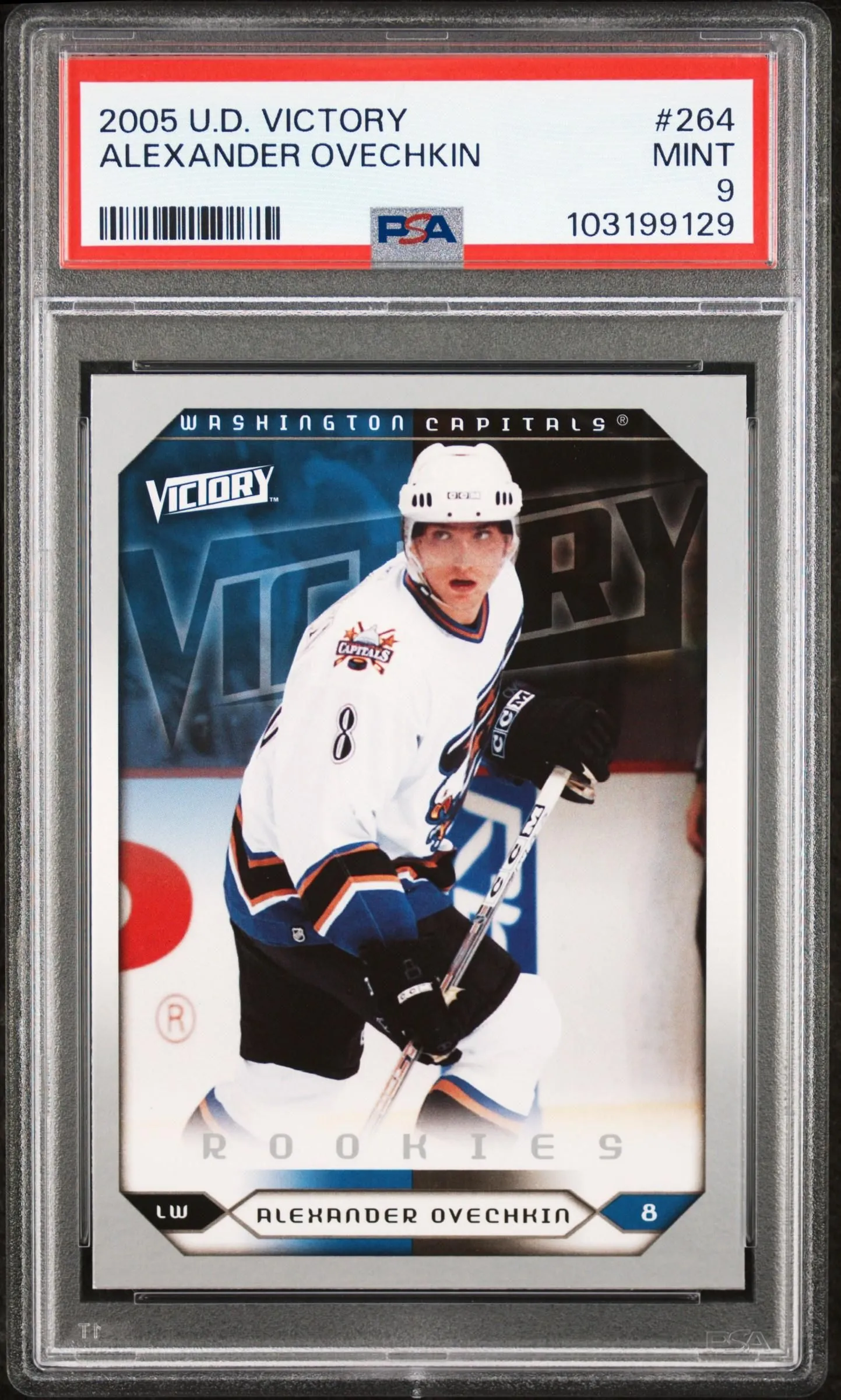 Product image for Alexander Ovechkin 2005-06 UD Victory Rookie #264 PSA 9 - Yes - 103199129 - 2005 - 9 - Hockey - Professional Sports Authenticator (PSA) - 264 - 2005-06 UD - Alexander Ovechkin - Victory Rookie