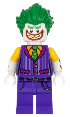 Product image for sh0447 / The Joker - Striped Vest, Shirtsleeves, Smile with Pointed Teeth Grin