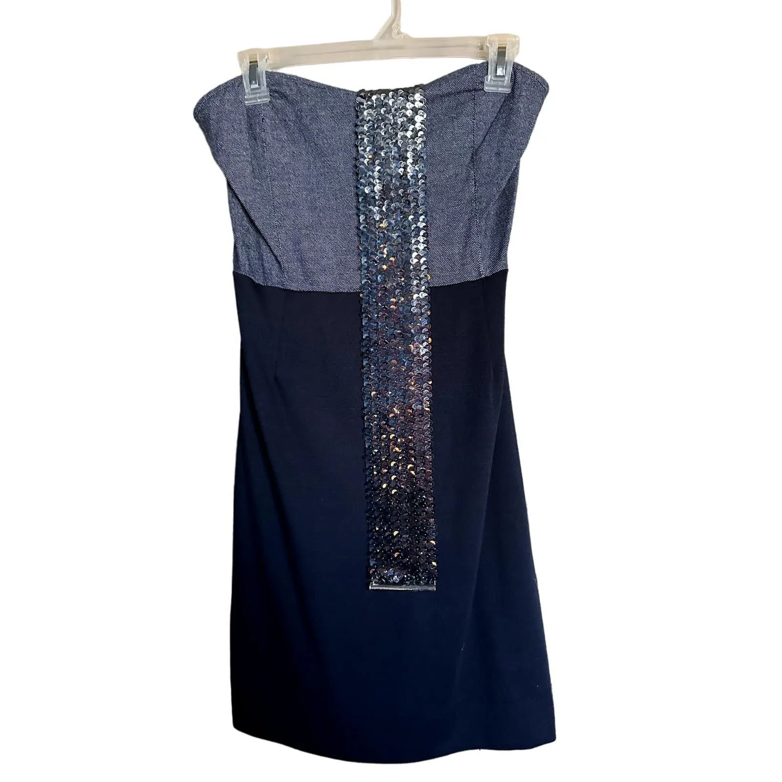 Product image for Max Rave Strapless Navy Mini Dress Size Large - pre-owned---good - Max Rave