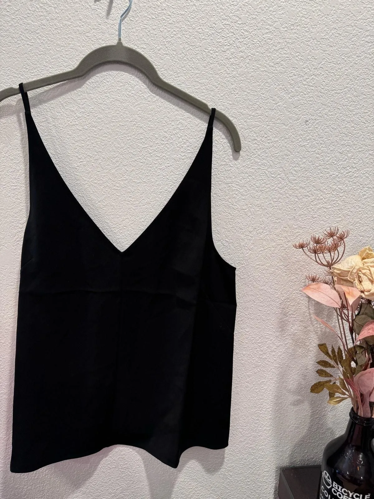 Product image for NWT Thakoon Black tank top XL extralarge V neck Vest camisol - new-with-tags - Thakoon