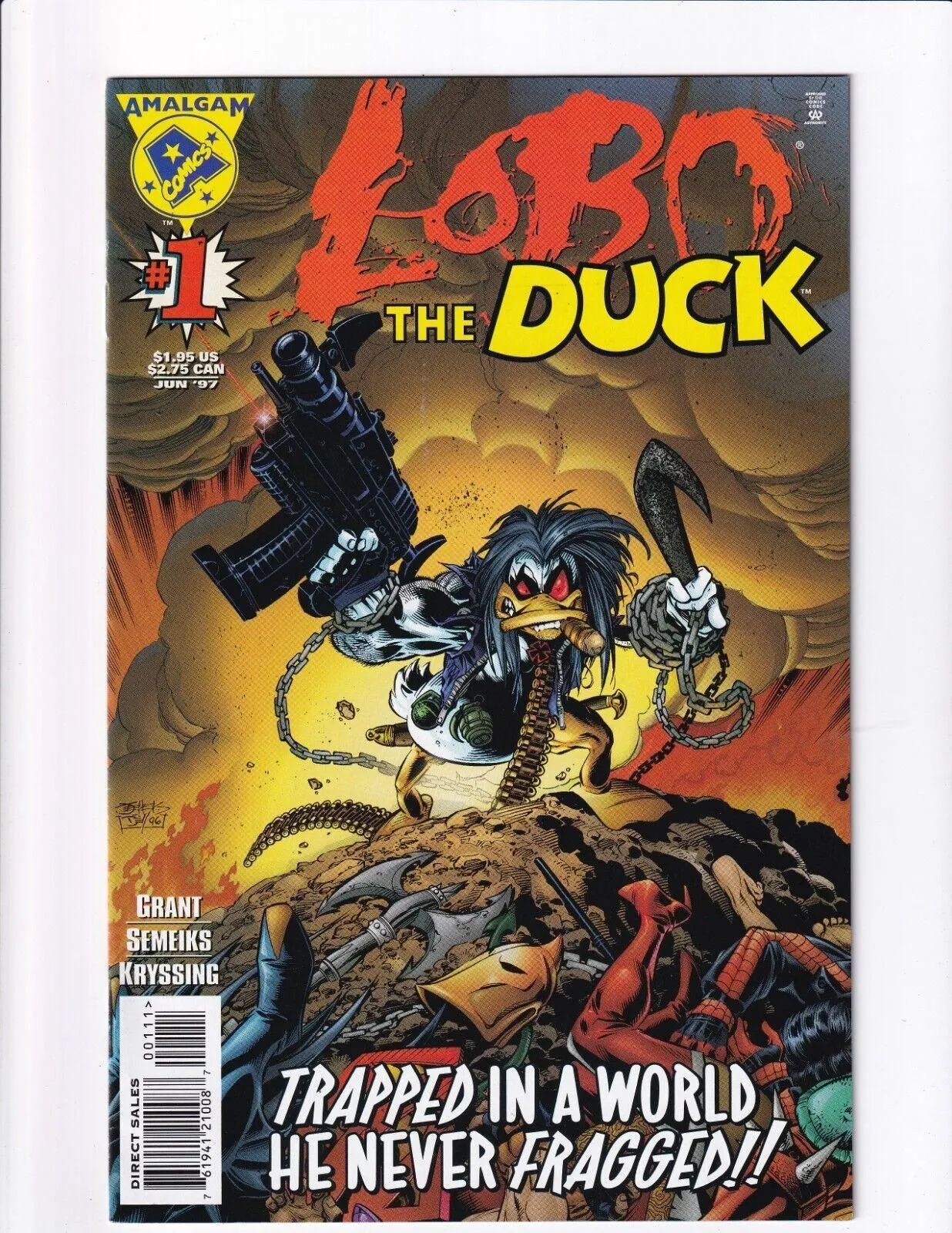 Product image for Lobo the Duck #1 Nm First Print Dc/ Marvel Comics (1996) Amalgam Howard the Duck