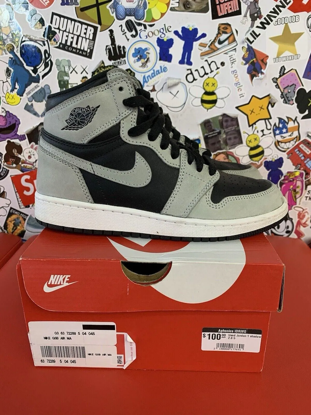 Product image for Size 5 - Jordan 1 Retro OG High Shadow 2.0 100% Authentic Replacement Box - Jordan