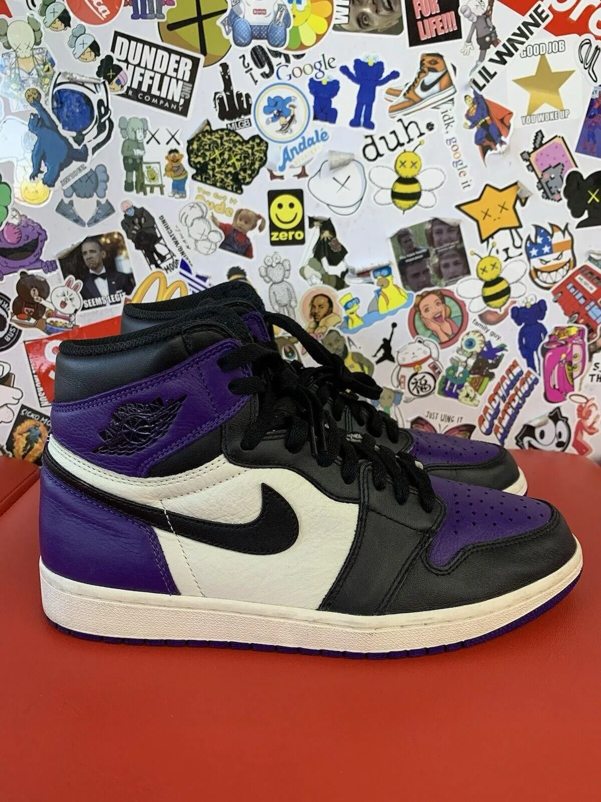Product image for Size 9.5 - Air Jordan 1 Retro OG High Court Purple 100% Authentic No Box - Jordan