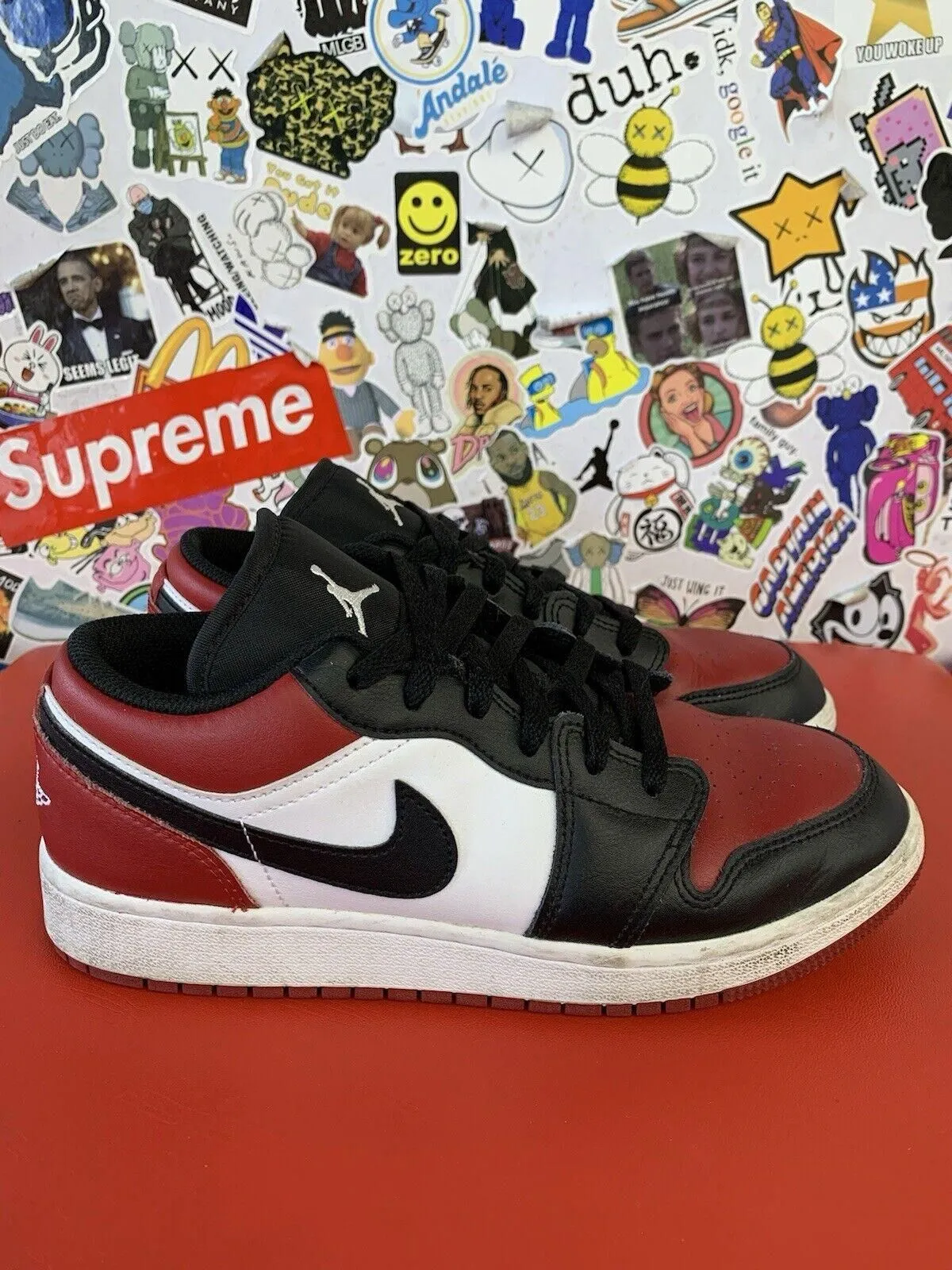 Product image for Size 6 - Jordan 1 Low Bred Toe 100% Authentic No Box - Jordan