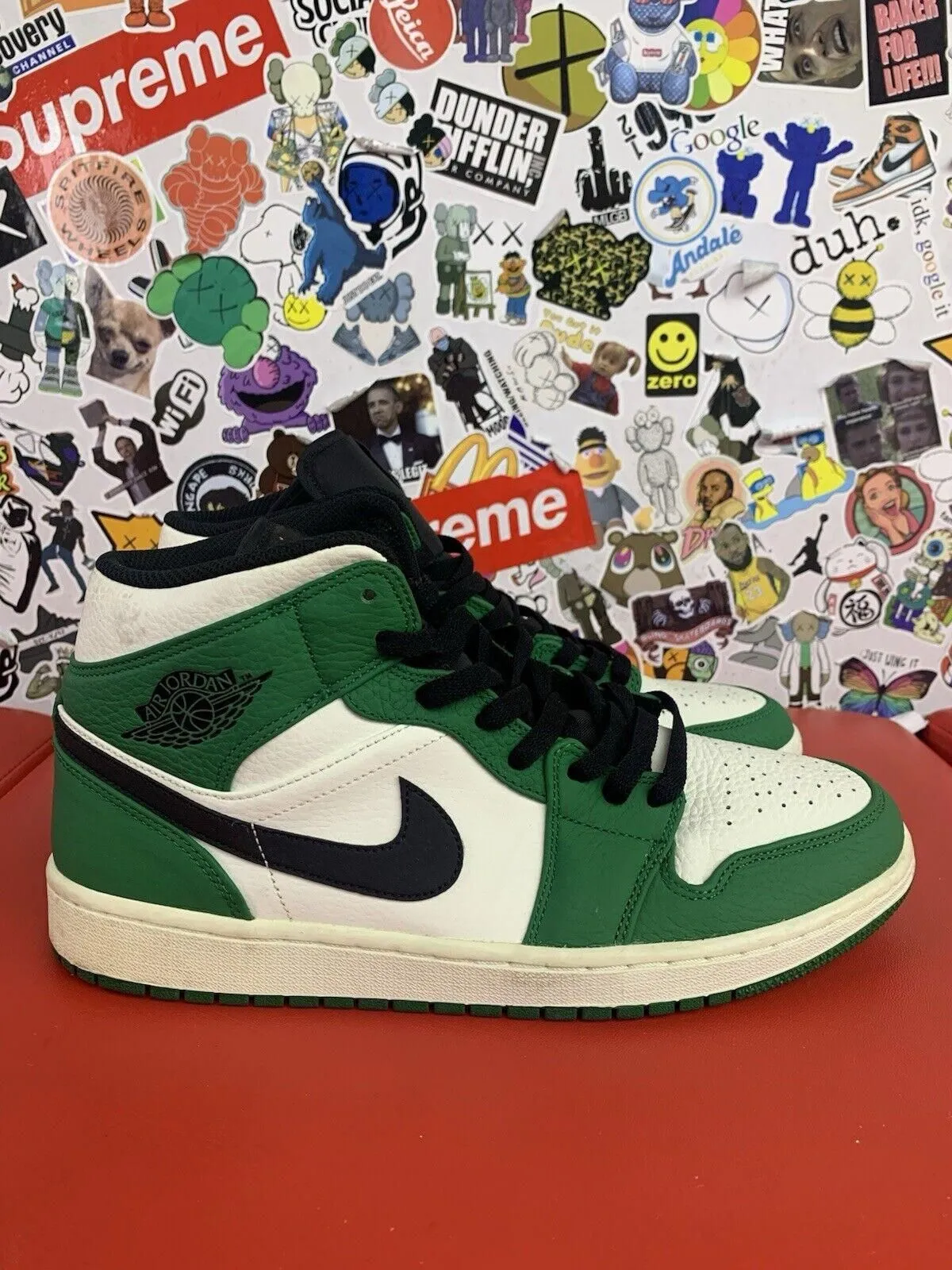 Product image for Size 10.5 - Air Jordan 1 Mid Pine Green 100% Authentic No Box - Jordan