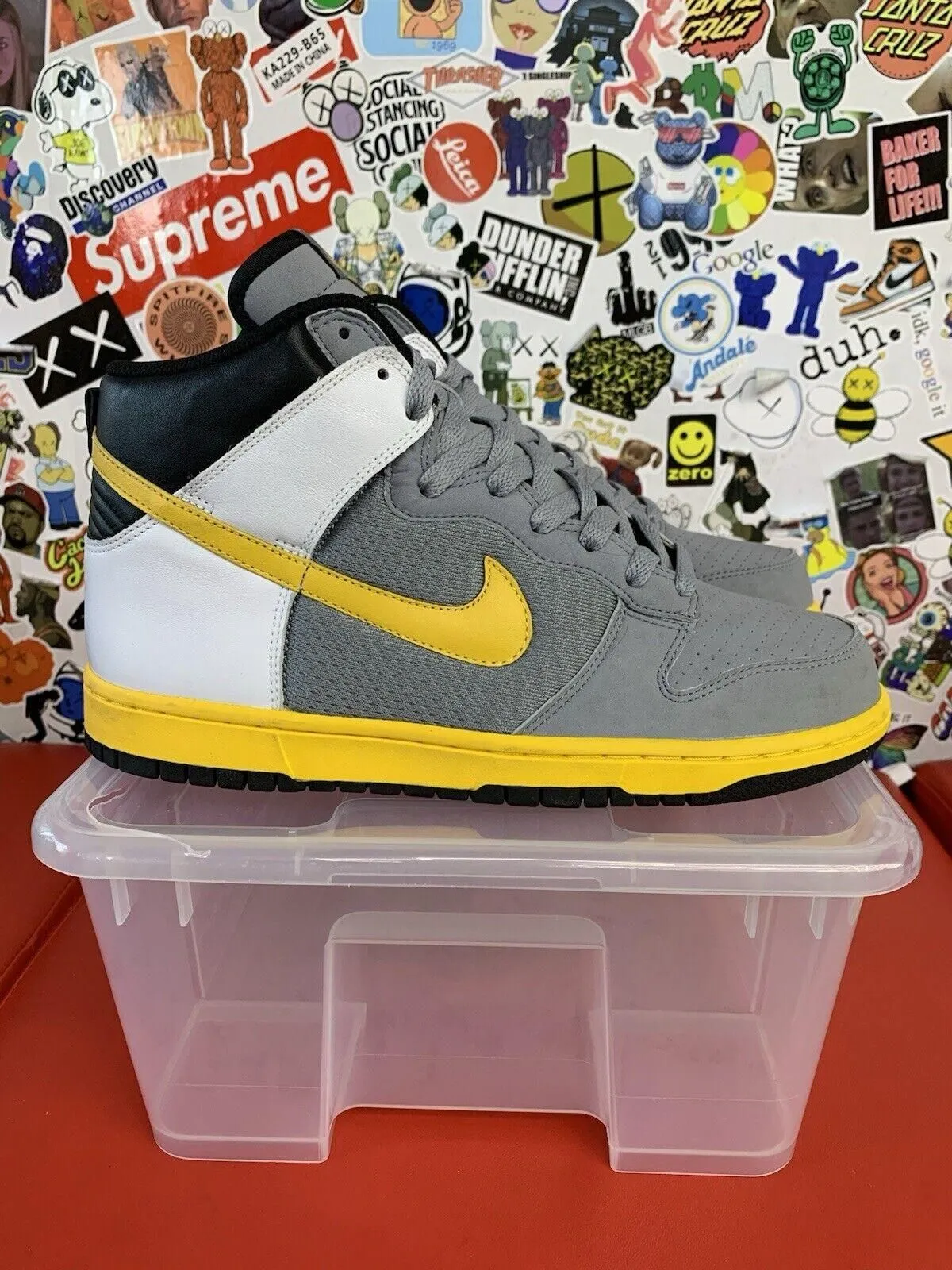 Product image for Size 9 - Nike Dunk Premium High Gray 100% Authentic Rep Box - Nike