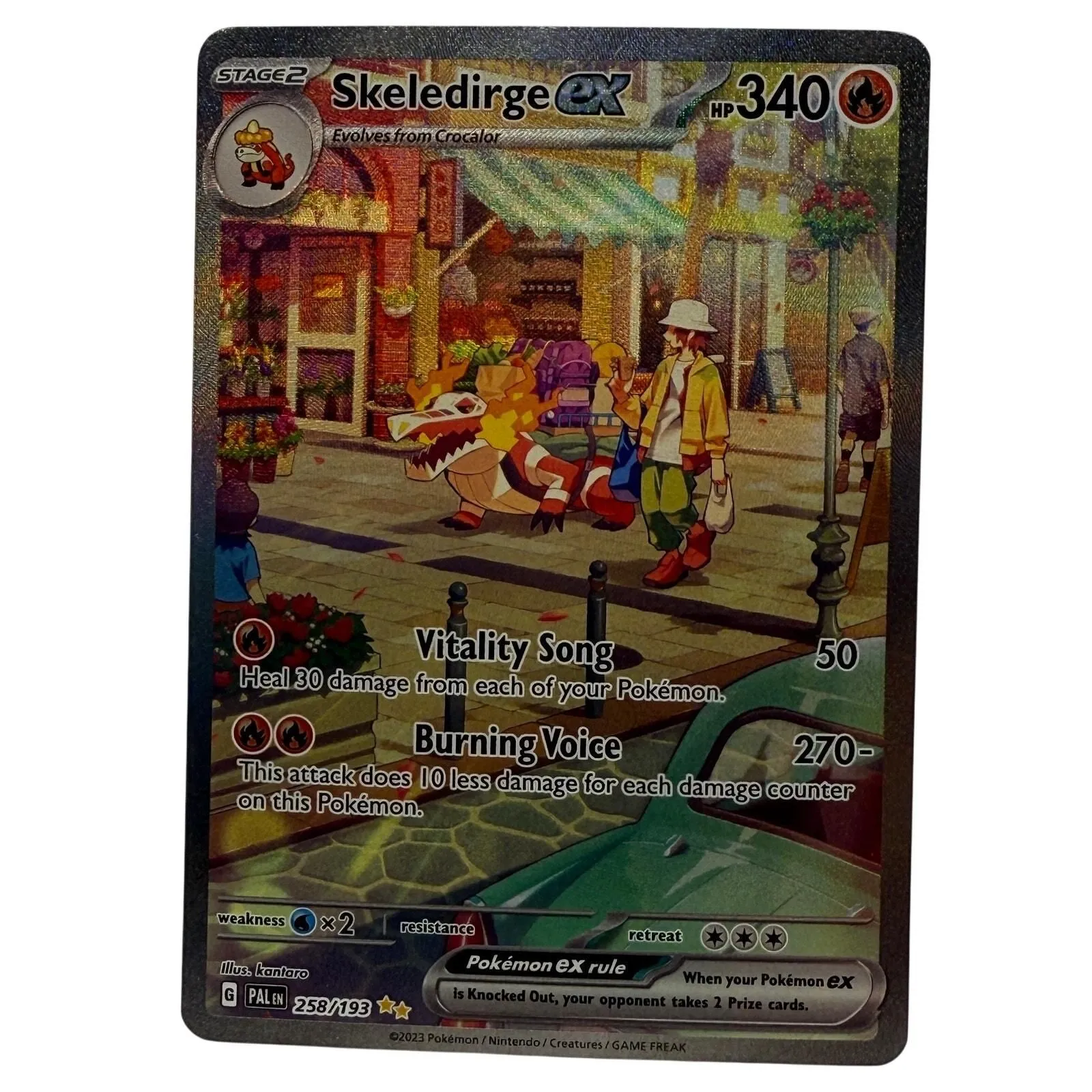 skeledirge pokemon card price - Scarlet & Violet - Paradox Rift - ex holofoil pattern or surface detail) HOLO Skeledirge 038/198 NM /