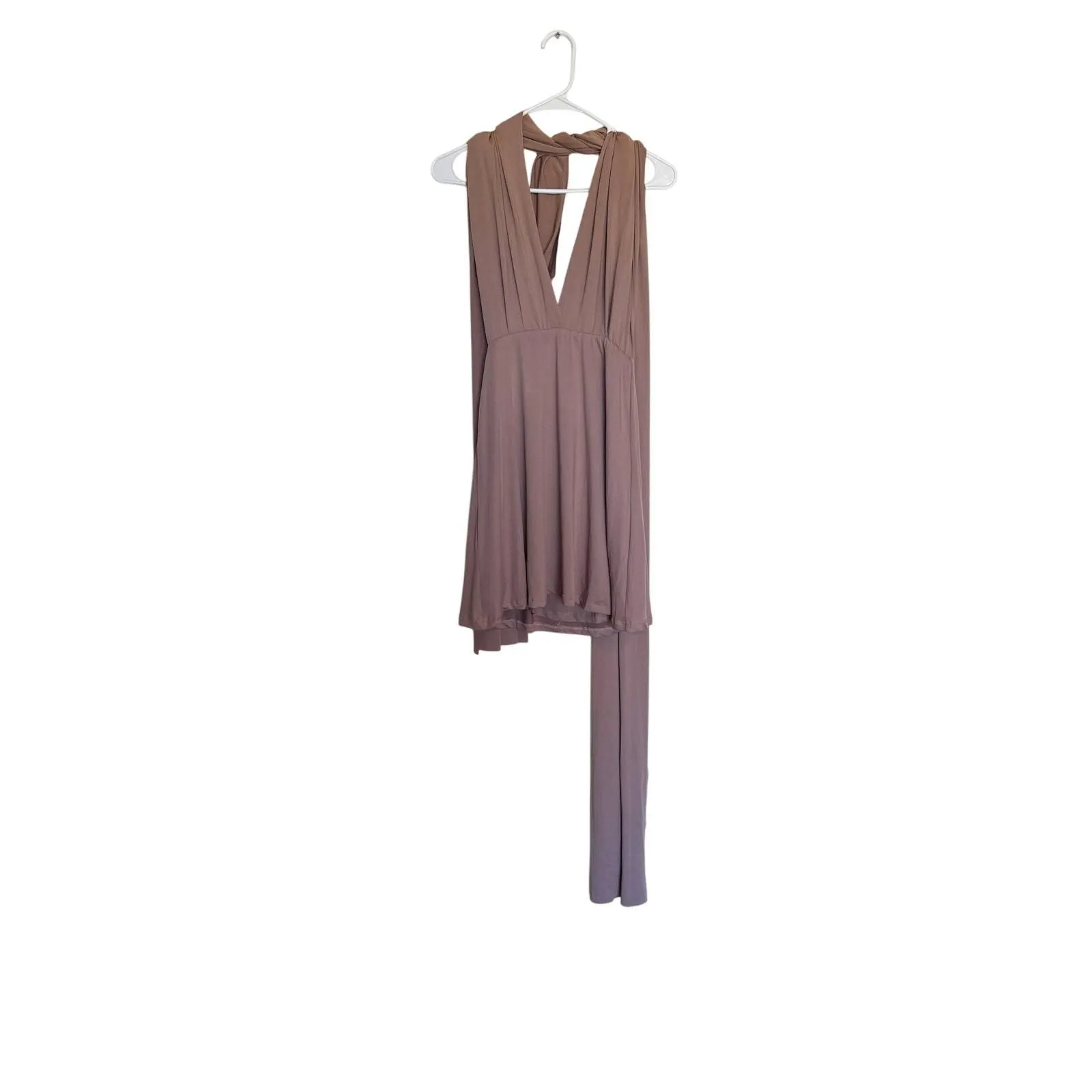 Product image for Blush pink multi wear halter mini dress  - new-with-tags - Main Strip