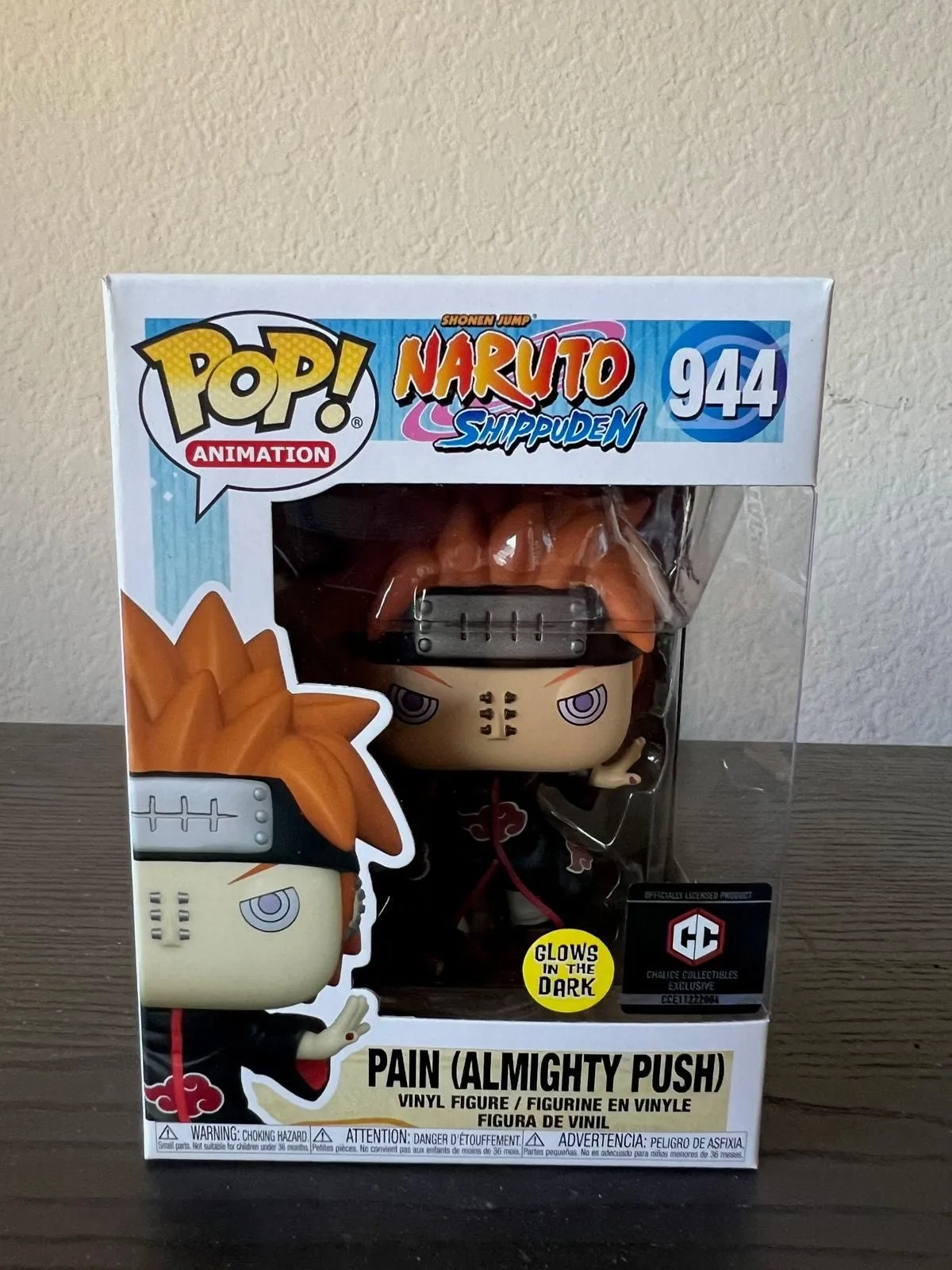 Product image for EXCLUSIVE GLOW Pain Almighty Push Funko Pop #944 Naruto Shippuden Manga Anime