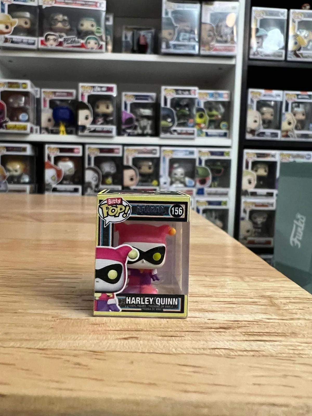 Product image for ONLY 4000 PIECES BLACKLIGHT Harley Quinn Funko Pop Bitty #156 Batman Animated