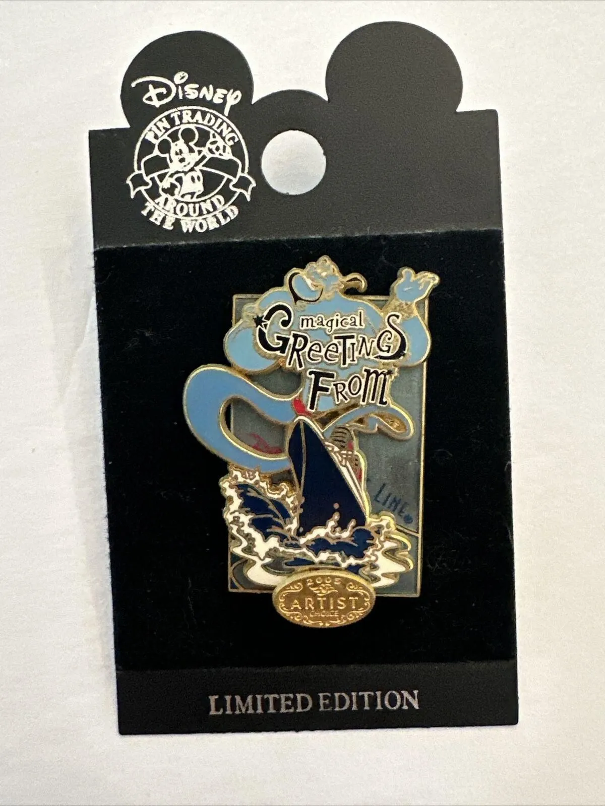 Product image for Disney DCL LE Pin Aladdin Genie Magical Greetings From Disney Cruise Line