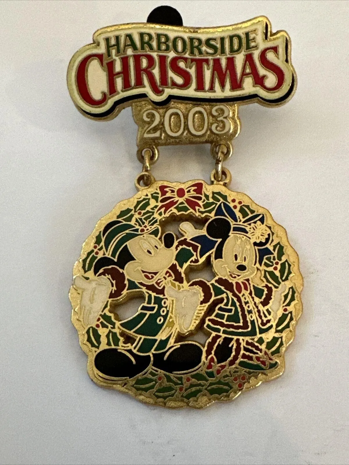 Product image for Tokyo Disney Sea Disneyland Harborside Christmas 2003 Mickey And Minnie Pin
