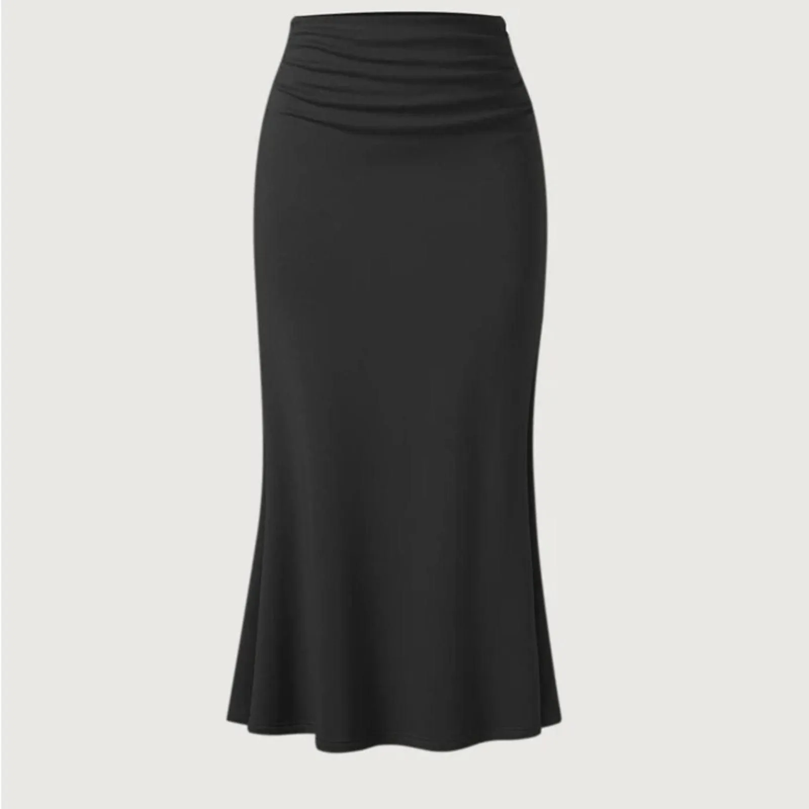 Product image for OGL Heavy Thermal Mermaid Maxi Skirt - Black medium - OGL