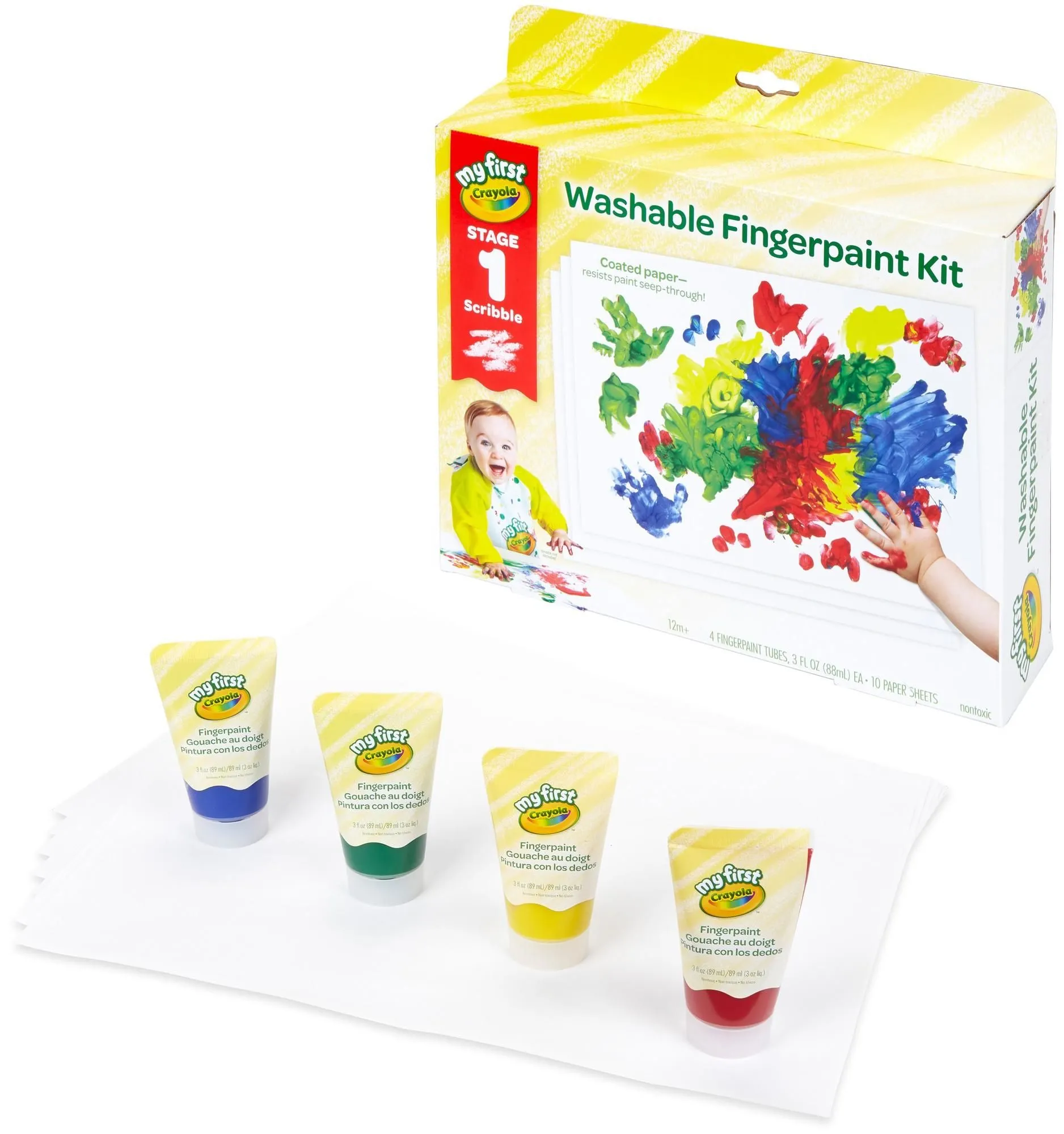 Product image for Crayola 81-1452 My 1 St Fingerpaint Washable Kit