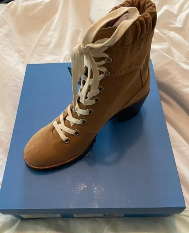 Product image for NEW Jack Rogers "Harper Hiker" Suede Booties - NWT - Women's SZ 7.5M (MSRP $200) - new - Jack Rogers