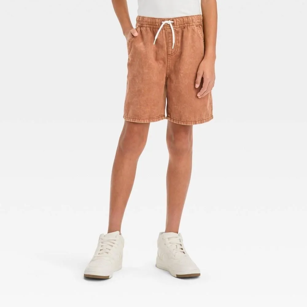 Product image for Boys' Pull-on Denim Shorts - Art Class™ Brown M