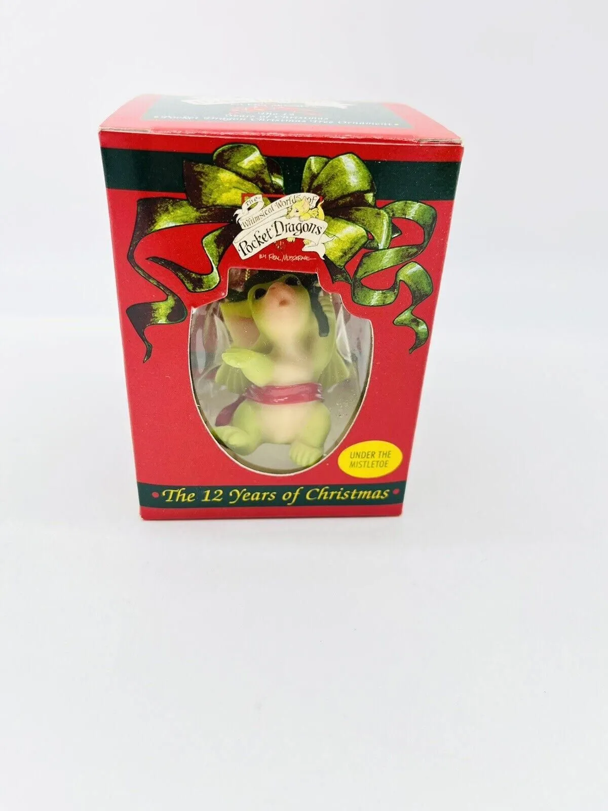 Product image for Whimsical World Of Pocket Dragons Ornament Under The Mistletoe 2000 Christmas