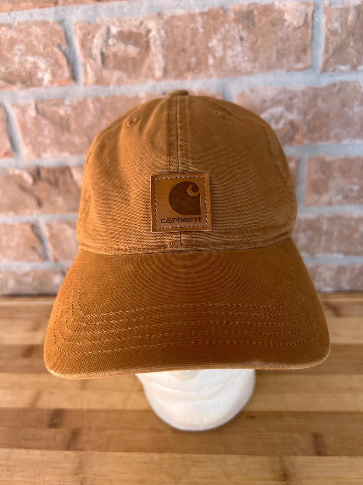 Product image for Carhartt Canvas Cap Adjustable Brown Cotton Adult Outdoor Hat Hunting  - Carhartt