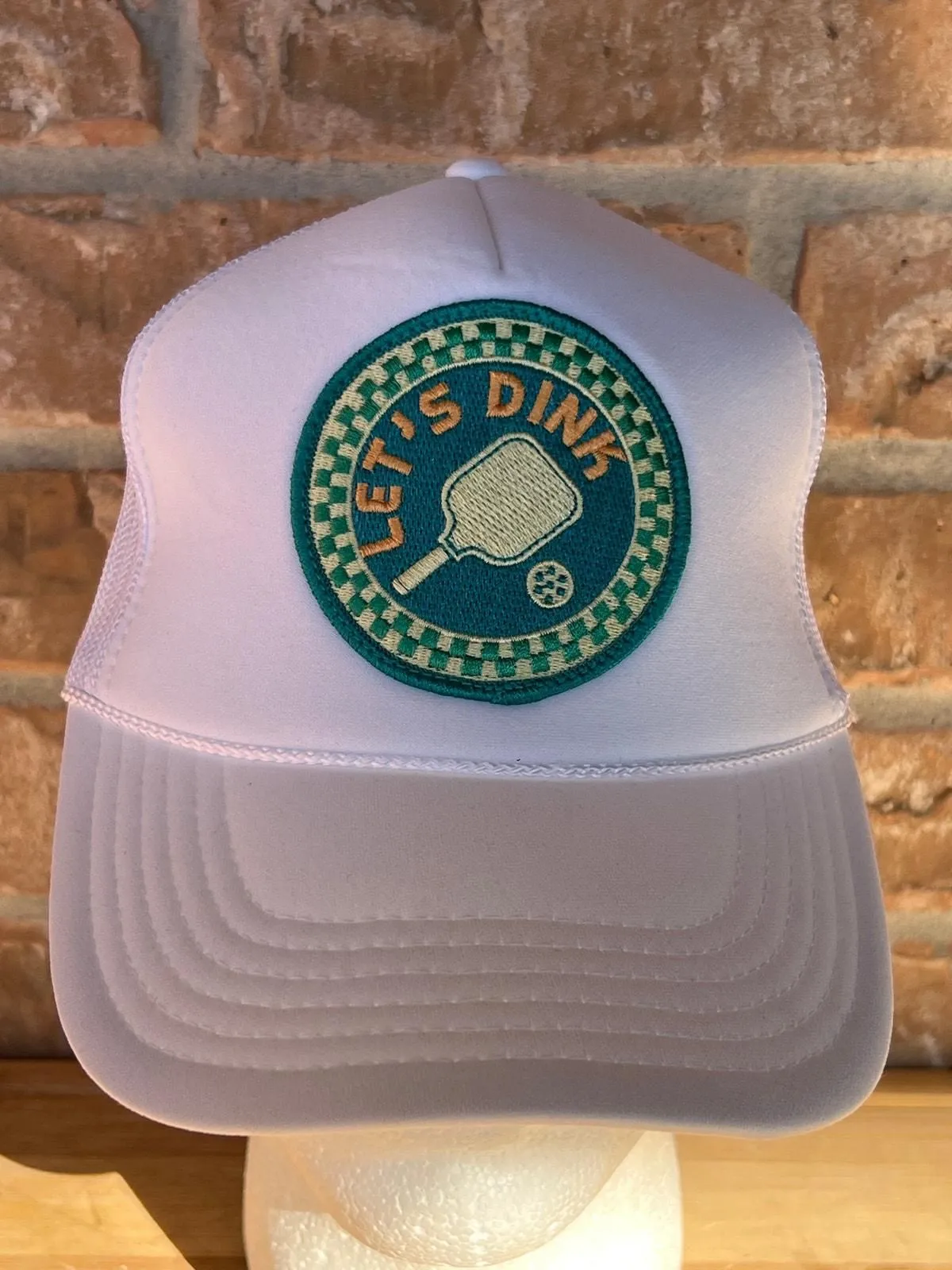 Product image for Let's Dink Trucker Hat  Pickle Ball Adult Adjustable Cap  - FRIDAY MADE IN LOS ANGELES