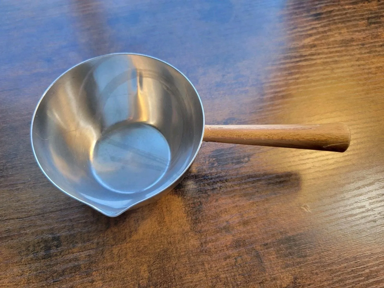 Product image for Mid-Century Gense Stainless Steel Espresso Mini Pitcher w/Wood Handle