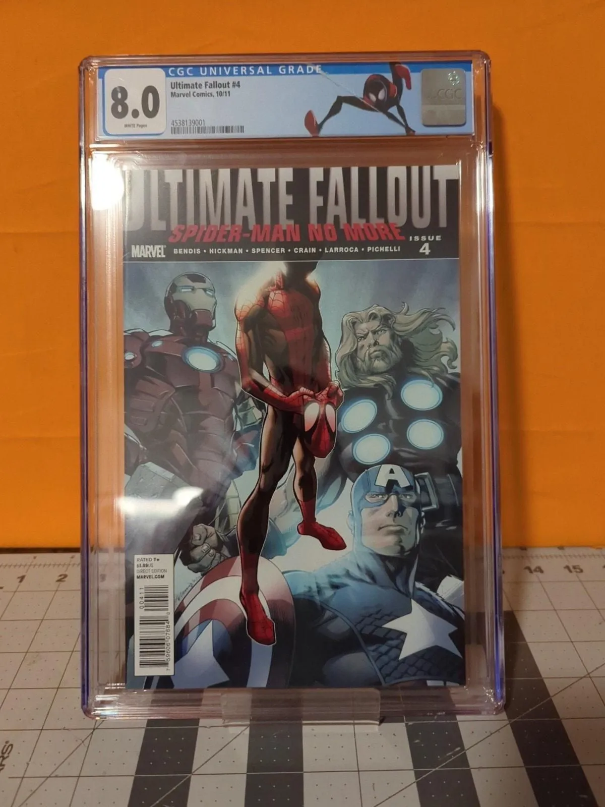 Product image for Ultimate Fallout 4 CGC 8.0 White Pages First Miles Morales New Spider-Man 2011