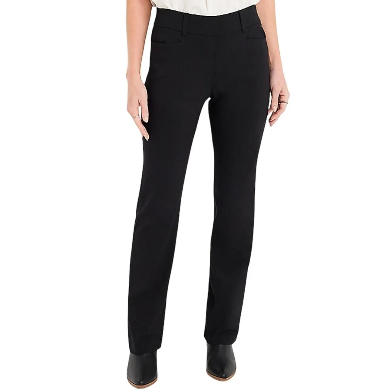 Product image for Maurices Bengaline Mid Rise Bootcut Pant in Black, Size S Short - new-with-tags - Maurices