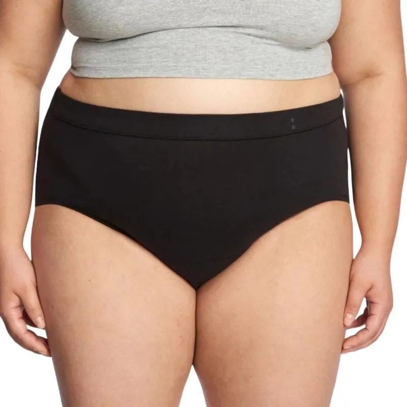 Product image for Thinx Everyday Comfort Hi-Waist Period Underwear in Black, Size M - new-with-tags - thinx