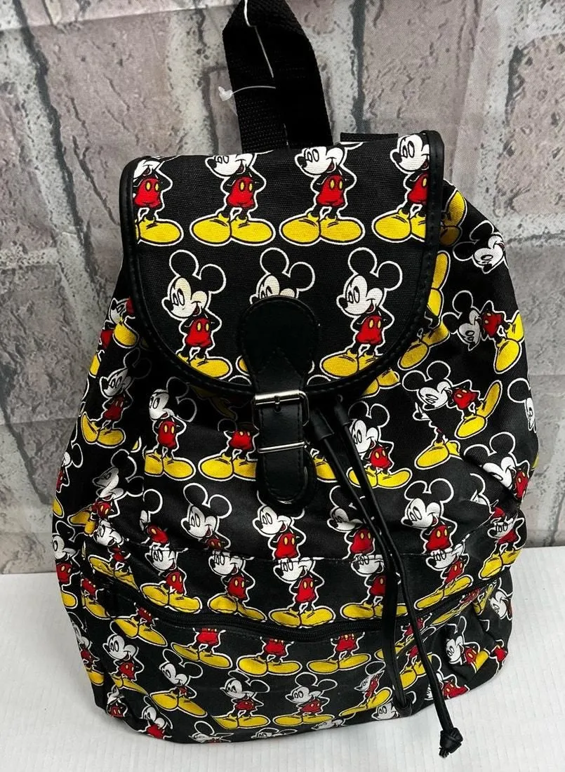 Product image for Vintage Retro 90's Y2K Disney Mickey Unlimited Barrel Bucket Bag Backpack Canvas