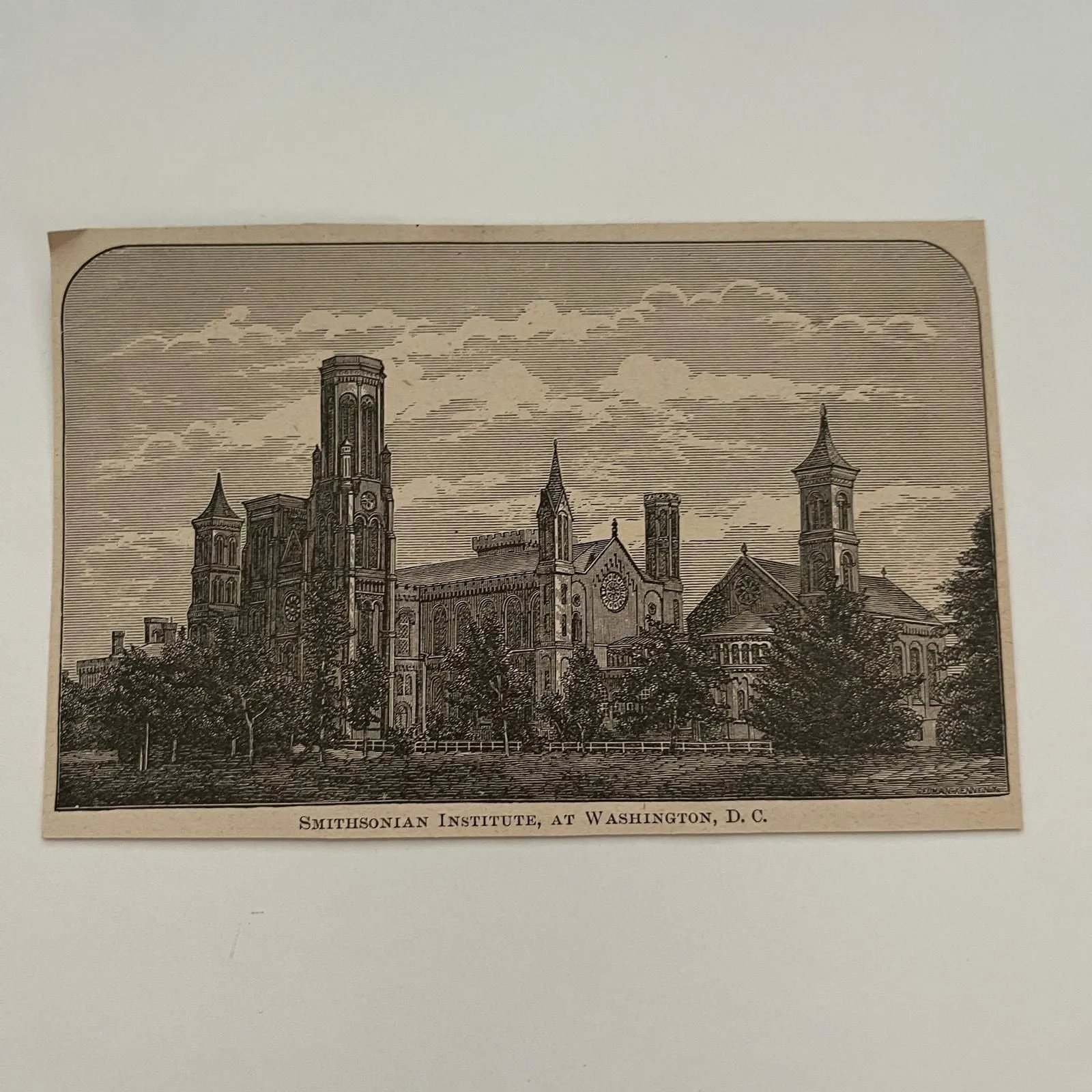 Product image for Smithsonian Institute, At Washington, D.C. 1894 Art Engraving SAG4-8