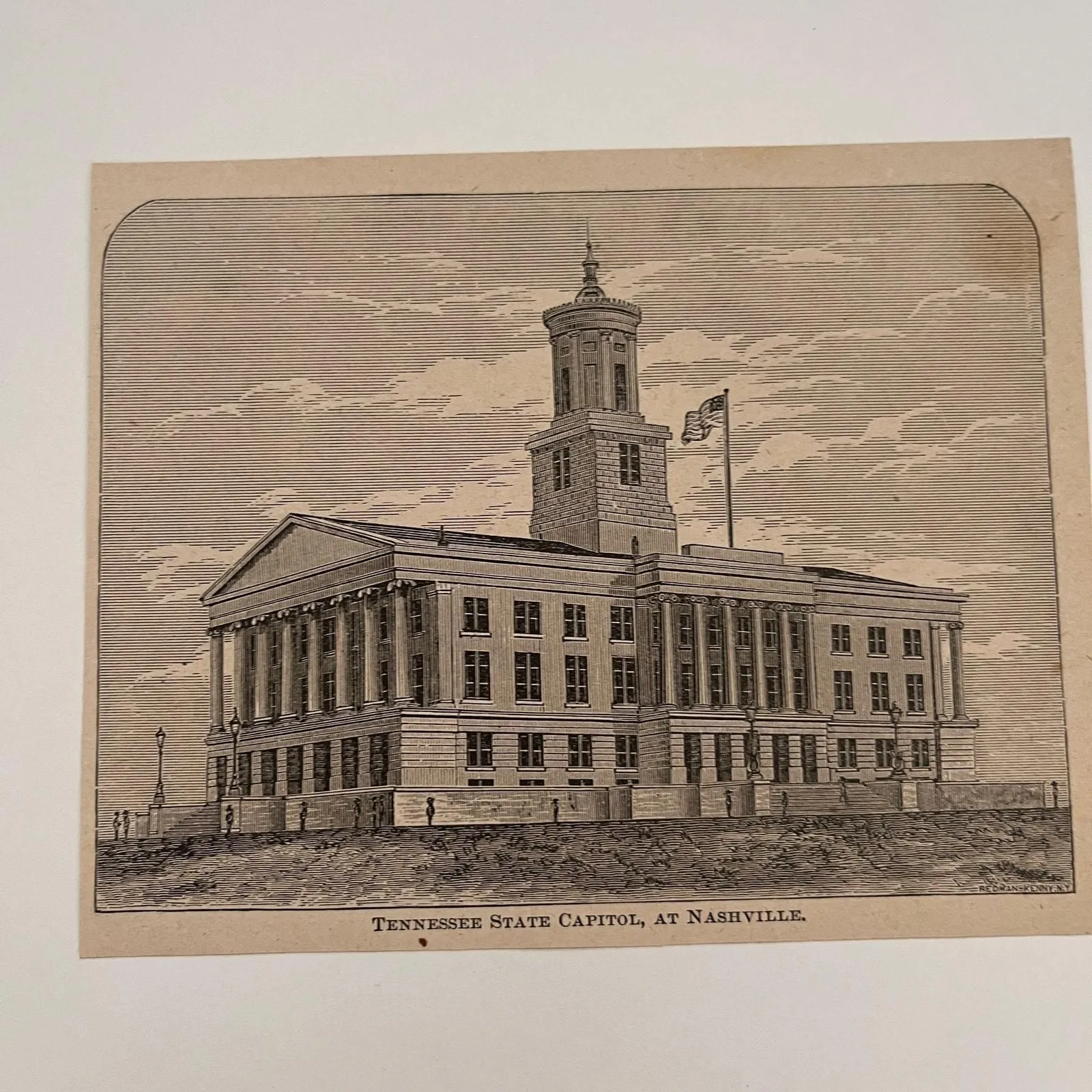 Product image for Tennessee State Capitol, At Nashville 1894 Art Engraving SAG4-8