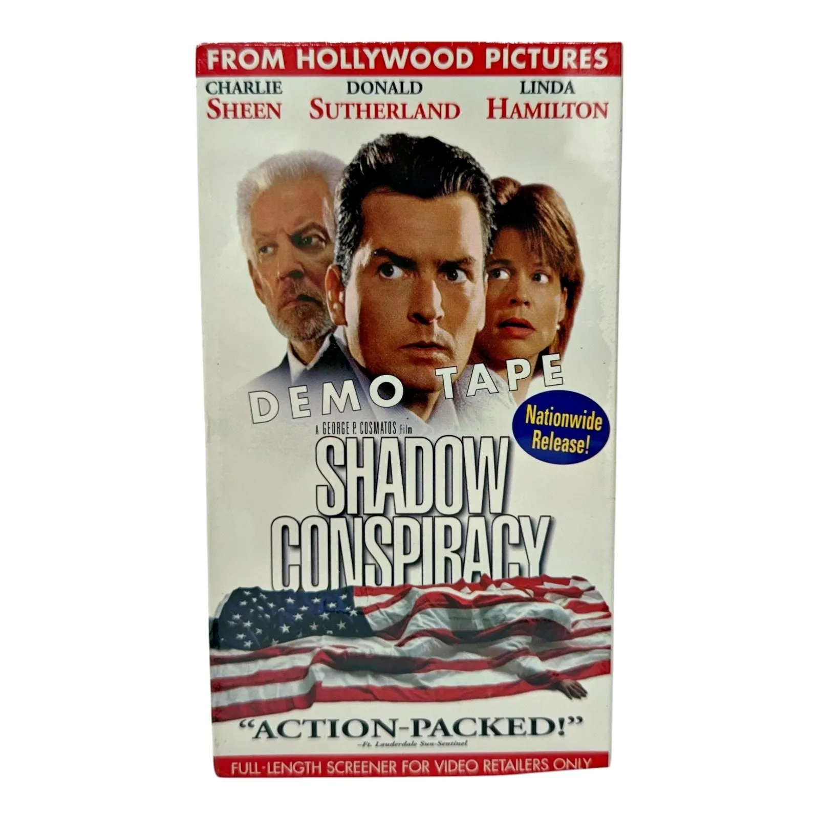 Product image for Shadow Conspiracy VHS Screener Demo Promo SEALED Charlie Sheen Linda Hamilton