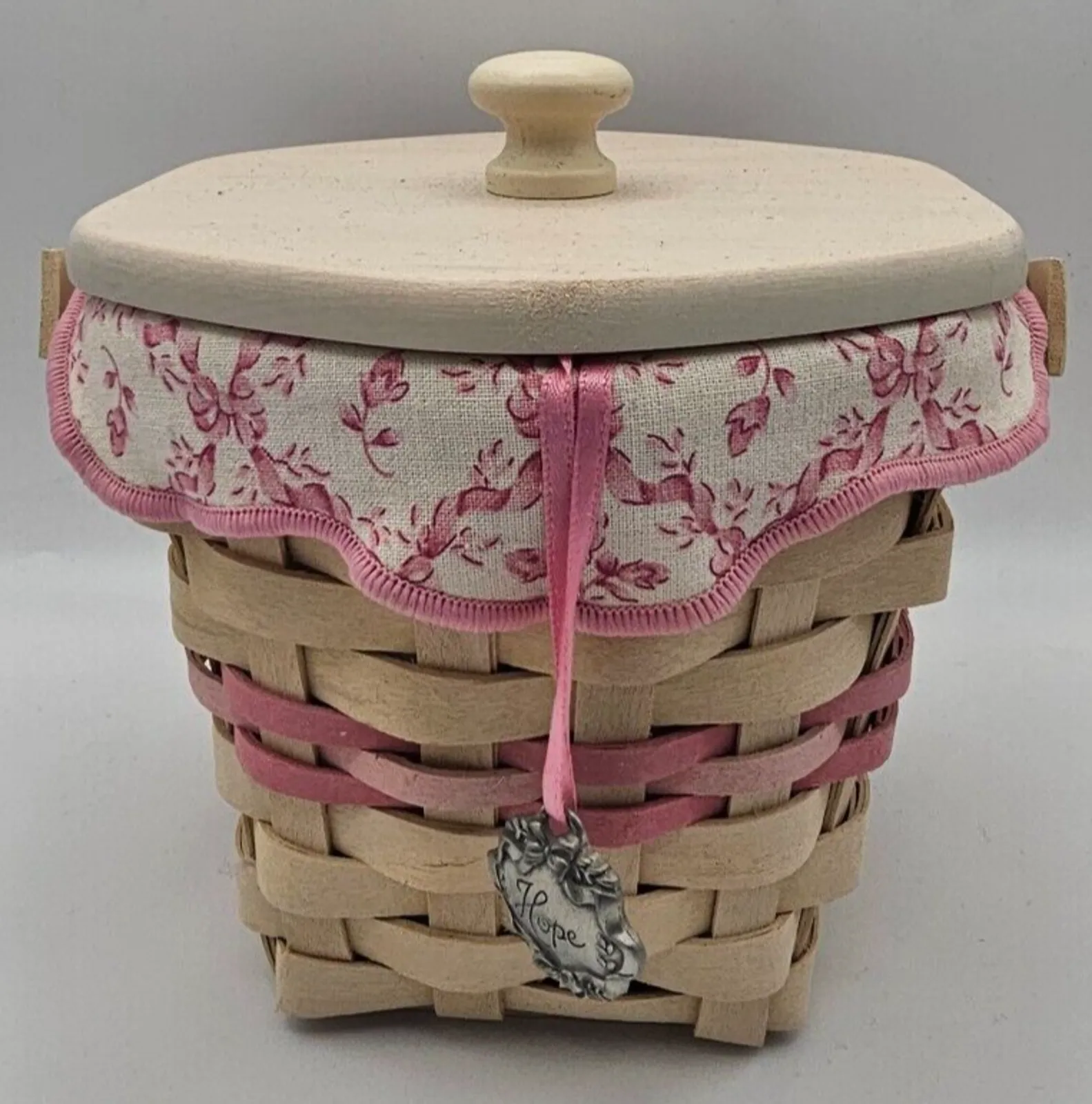 Product image for 2001 Hope American Cancer Society Longaberger Basket With Lid