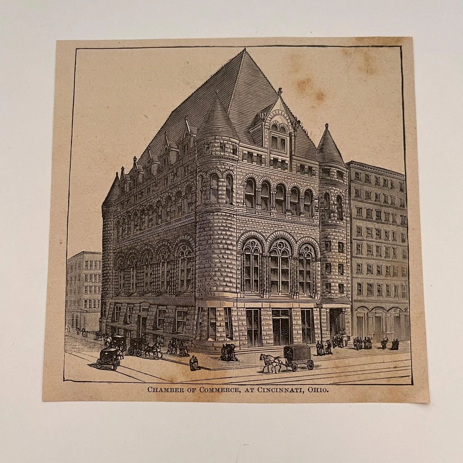 Product image for Chamber of Commerce, at Cincinnati Ohio 1894 Art Engraving SAG4-8