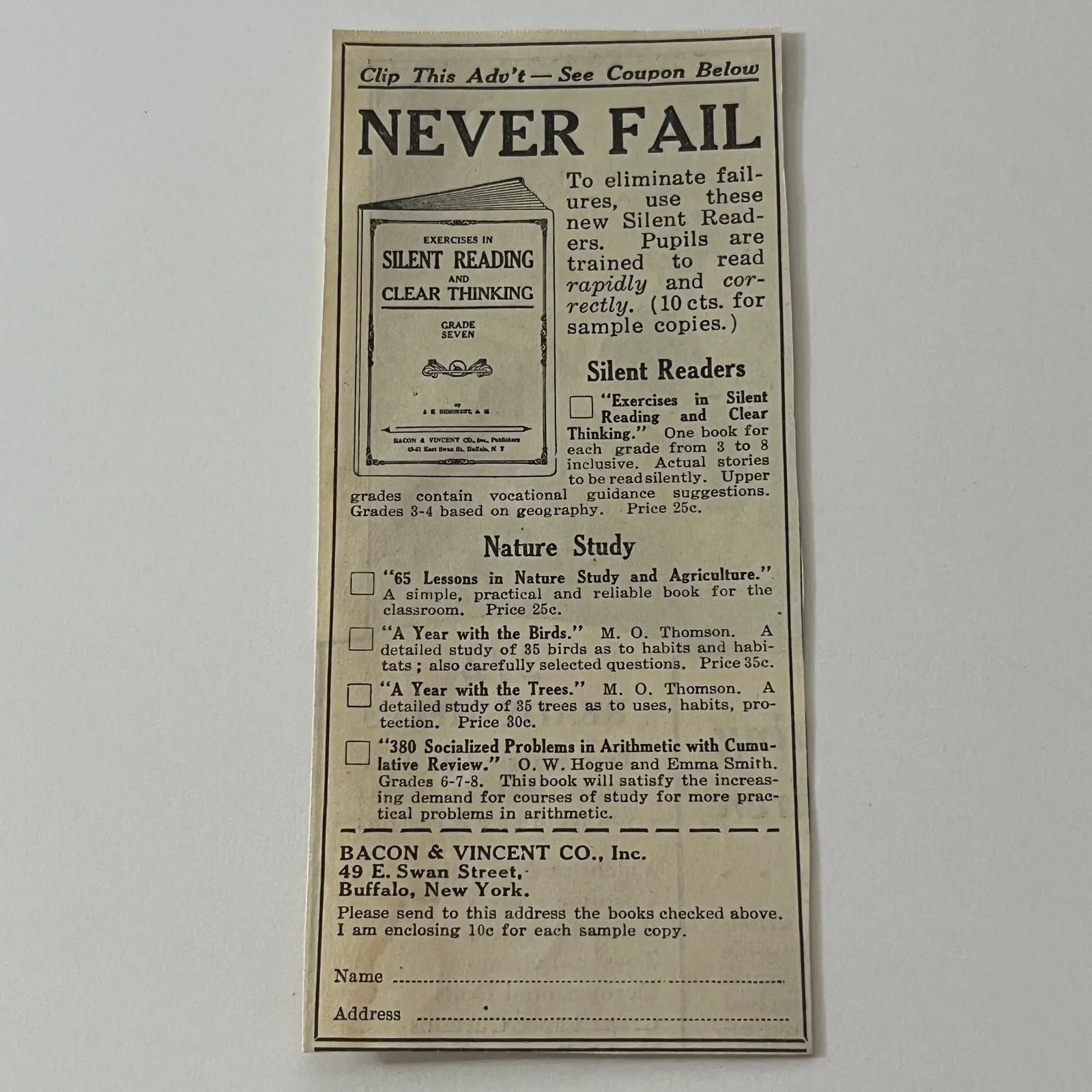Product image for Bacon & Vincent Co. Inc. Buffalo NY 1931 Magazine Ad SAG4-1