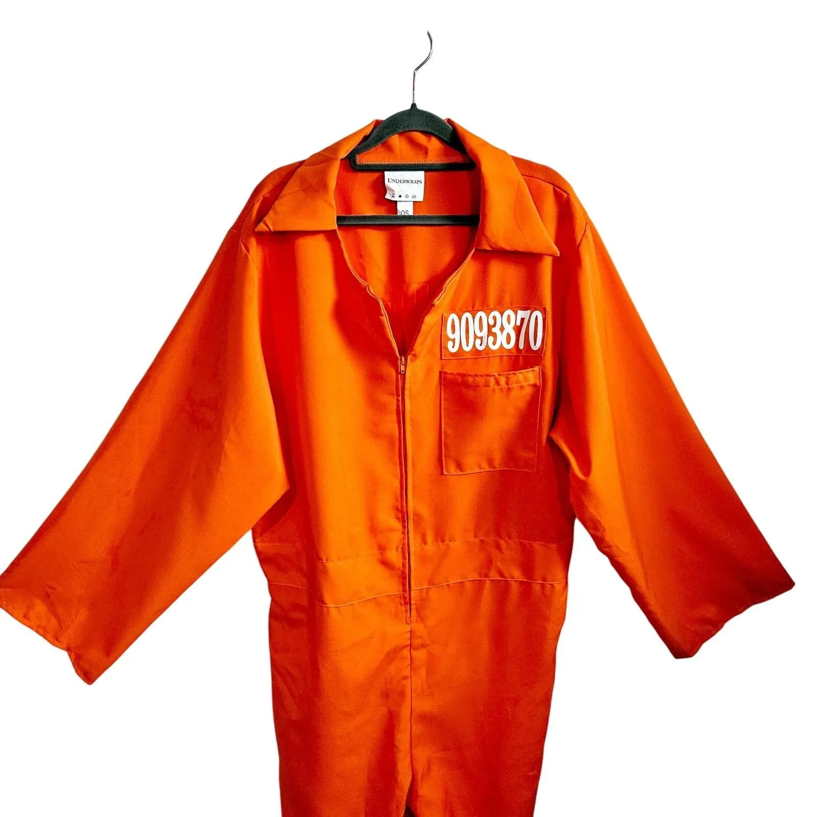 Product image for Underwraps One Size Prisoner Costume Orange One Piece Jumpsuit Cosplay Halloween